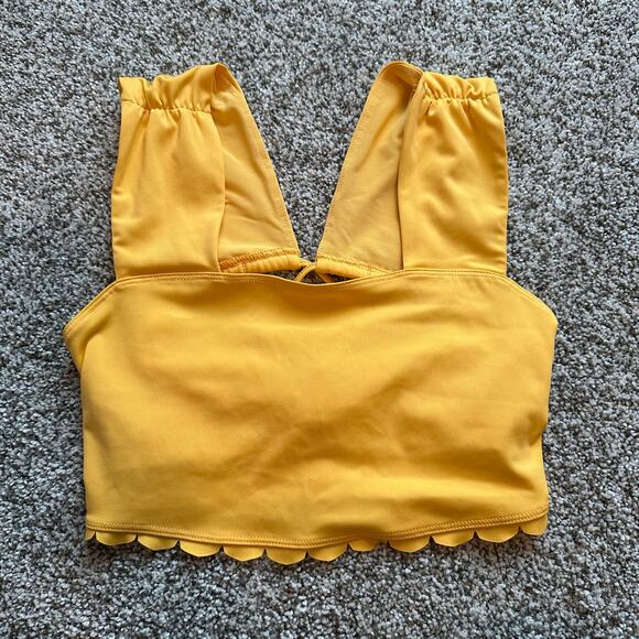 Free People Movement Suns Out yellow strappy crop cami size XS - Picture 2 of 8